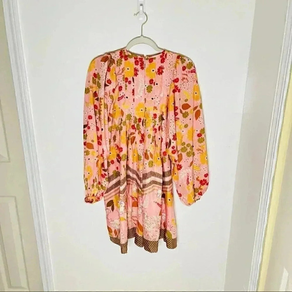 byTimo Delicate Shift Dress Pink Embossed Floral Size XS - Picture 3 of 8